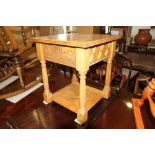 A Stewart Linford carved burr oak "Victory" limited edition lamp table, 4 /150