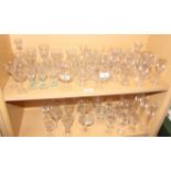 A collection of cut and other table glass, various