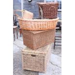 A collection of willow and other baskets