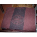An early 20th century Great Western Railway GWR burgundy woollen blanket, said to have been used