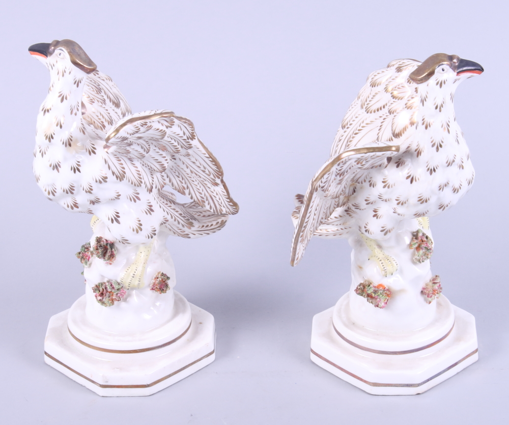 A pair of 19th century Staffordshire pottery eagles, 8" high - Image 2 of 7