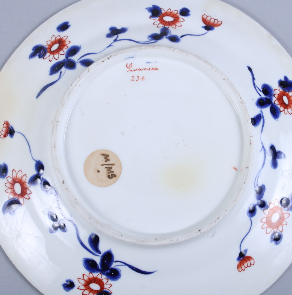 A pair of Swansea porcelain dishes, decorated in the Imari palette, 7 1/2" dia - Image 6 of 6