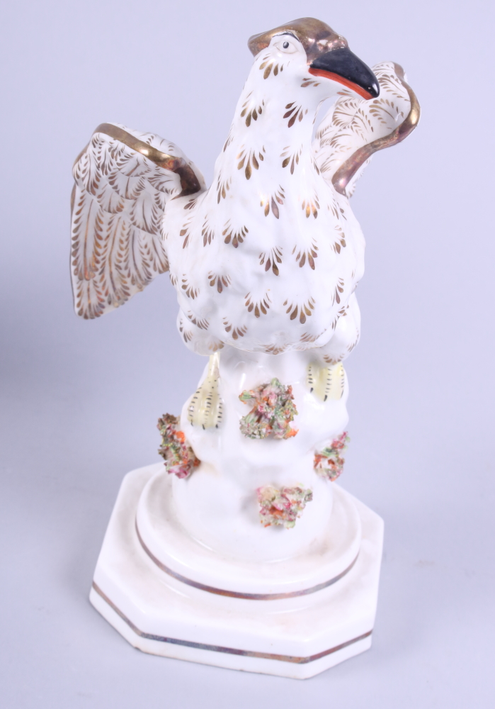 A pair of 19th century Staffordshire pottery eagles, 8" high - Image 5 of 7