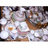 A quantity of part teasets, including Colclough, Paragon, etc