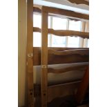 A pair of limed birch ladder bed ends, 36" wide