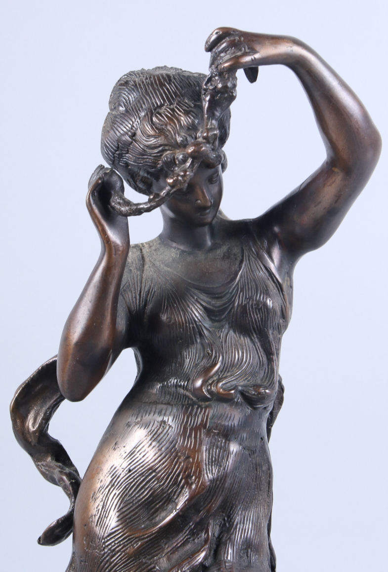 A bronze model, dancing nymph and putti, 19" high - Image 3 of 7