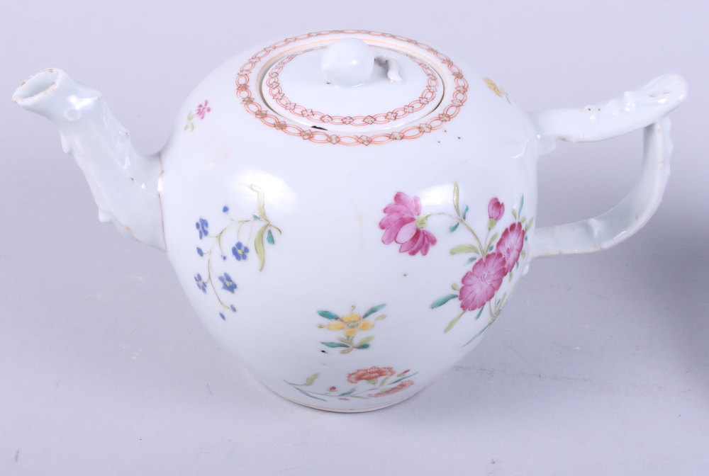 A 19th century Chinese porcelain teapot decorated floral sprays (hairline cracks), a 19th century - Image 7 of 16