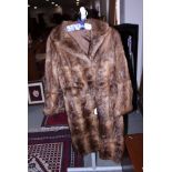 A mink full length fur coat