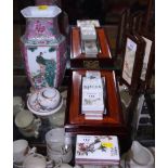 A group of Chinese Republic period porcelain, including a vase, a scholar's brush rest, etc