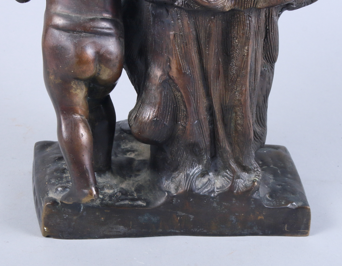 A bronze model, dancing nymph and putti, 19" high - Image 6 of 7