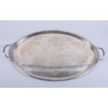 A Roberts & Belk two-handled oval silver tea tray, 21" wide, 72oz troy approx