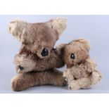 A koala bear soft toy, 16" high, and a smaller companion, 10" high