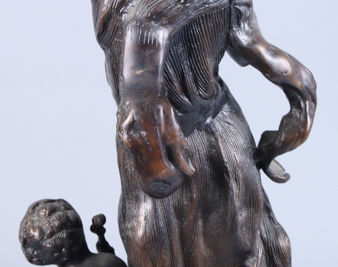 A bronze model, dancing nymph and putti, 19" high - Image 5 of 7