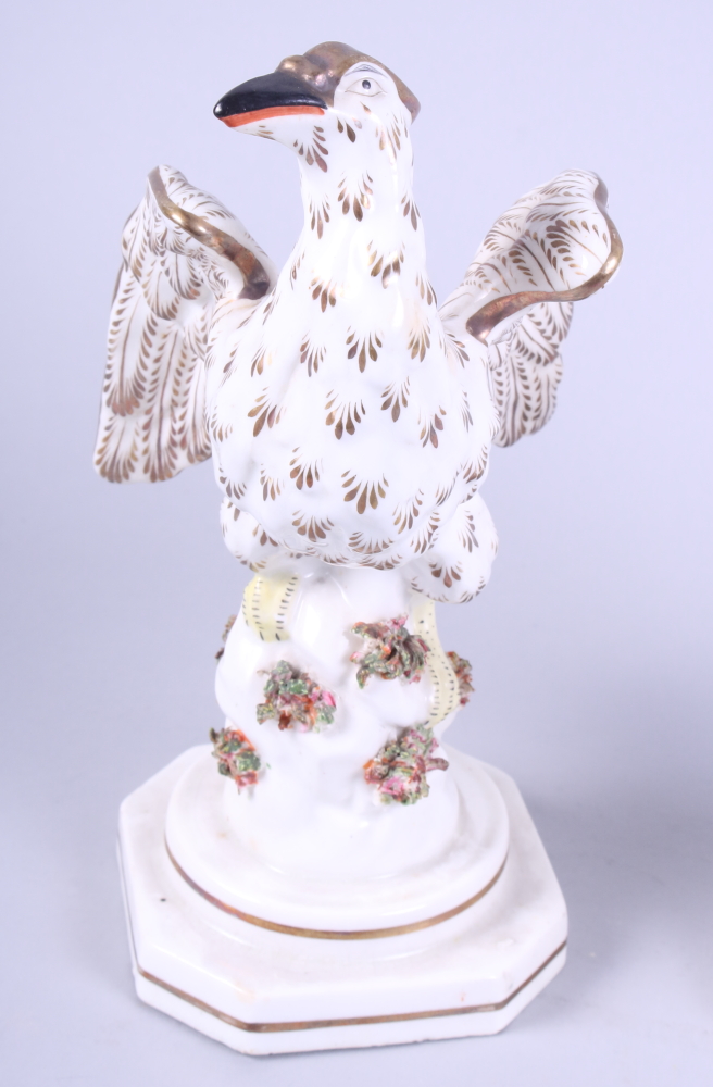 A pair of 19th century Staffordshire pottery eagles, 8" high - Image 4 of 7