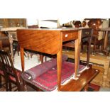 A 19th century mahogany Pembroke table, fitted one drawer, on square taper supports, 30" wide