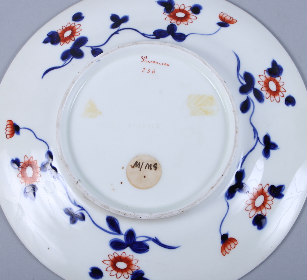 A pair of Swansea porcelain dishes, decorated in the Imari palette, 7 1/2" dia - Image 5 of 6