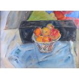 Michael Rothenstein: watercolours, study of oranges in a bowl, 21 1/2" x 29", in painted frame