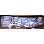 A quantity of Wedgwood and other factories, mainly "Willow" pattern