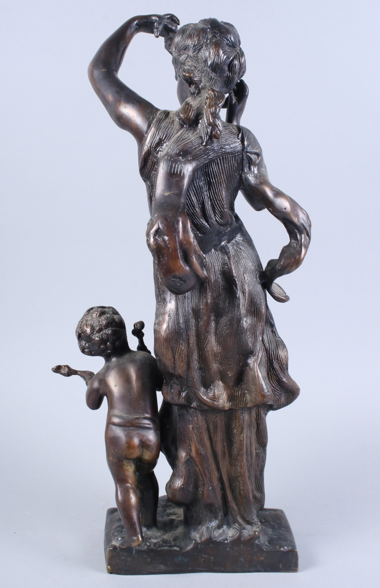 A bronze model, dancing nymph and putti, 19" high - Image 2 of 7