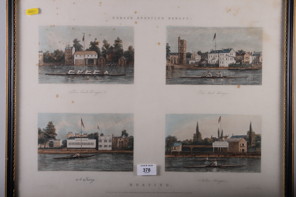 A set of four wax seals, a Speed map of Leinster and a rowing print of Putney - Image 3 of 3