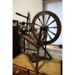 A late 19th century spinning wheel