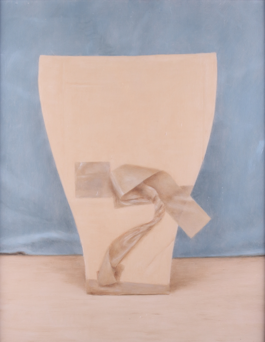 Henry Holland: oil on board, "Vase", label verso, 19" x 14 3/4", in painted frame