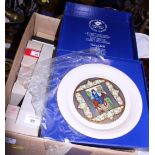A complete set of limited edition Hornsea Christmas collectors plates and various other plates