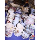 A collection of English and Continental ceramics, including plates, tureens, jugs, other tableware