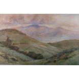 J Davies Sykes, 1926: a watercolour, view of Tal-y-Fan, 13" x 20 1/2", in strip frame, and a smaller