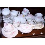 An Aynsley bone china part coffee set, an Allertons floral decorated part teaset for six and other
