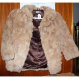 A coney fur jacket, back 28" long