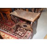 A grained as burr walnut organ stool, 22" wide