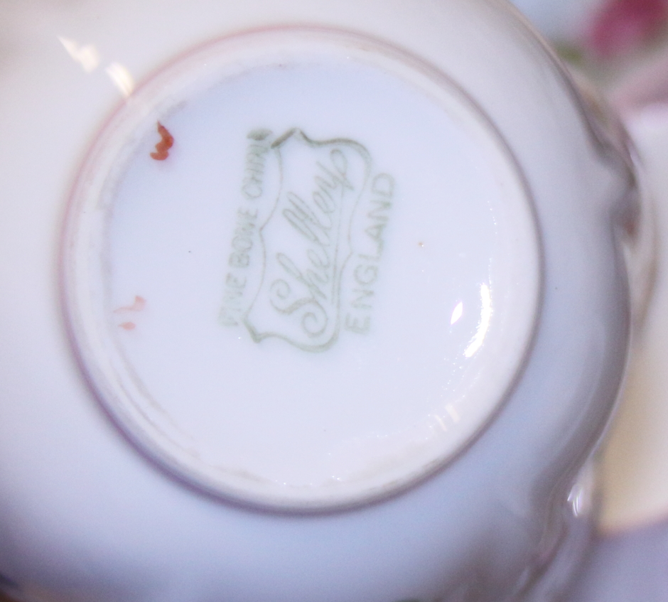 A Belleek miniature teacup, a similar sugar bowl, a Shelley part tea service, a Hammersley part - Image 6 of 10