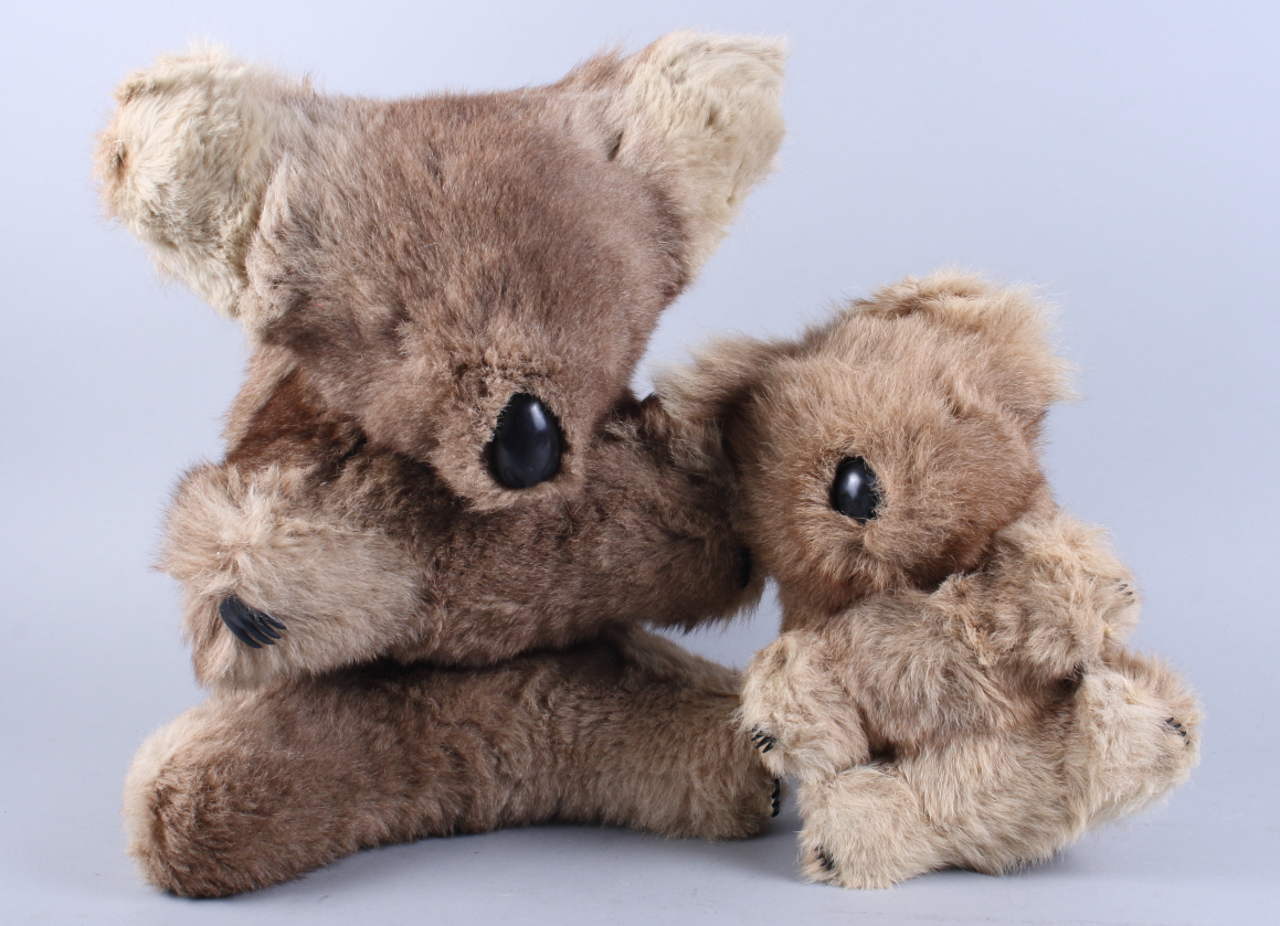 A koala bear soft toy, 16" high, and a smaller companion, 10" high