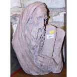 A plaster bust of Moses, 15 1/2" high
