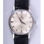 A stainless steel Omega Constellation Automatic chronometer wristwatch with champagne pie pan dial