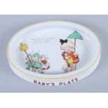 An infant's Mabel Lucy Atwell Shelley dish, 8" max dia