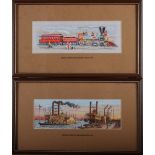 Four Cash's collectors series jacquard panels, "Mississippi", "Union Pacific", "Royal Artillery" (
