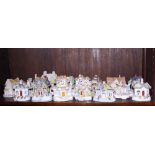 A collection of Staffordshire and other ceramic pastille burners (damages)