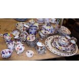 A Royal Crown Derby Imari pattern serving dish, assorted Derby and other Imari pattern tea and