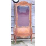 A Louis XVI design rosewood and brass mounted vitrine enclosed shaped panel door, 36" wide