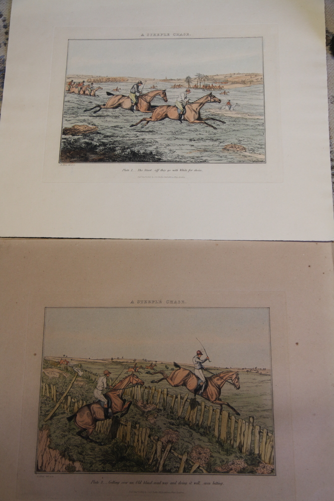 After Henry Alken: a set of six coloured prints "The Steeple Chase", published by S & J Fuller,