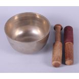 A bronze singing bowl, 5" dia