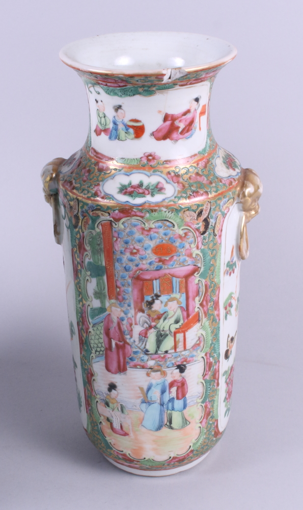 A Canton enamel jardiniere with bird and flower decoration, 10 1/2" high, and a Canton enamel two- - Image 6 of 7