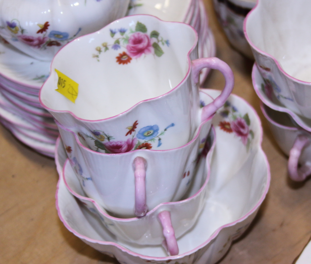 A Belleek miniature teacup, a similar sugar bowl, a Shelley part tea service, a Hammersley part - Image 5 of 10