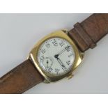 A vintage 9ct gold Longines wristwatch,