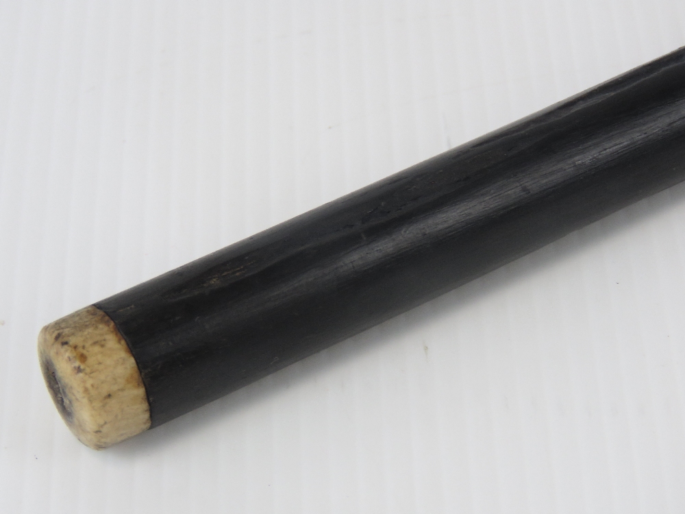 An ebony swagger stick with inset ivory - Image 2 of 3