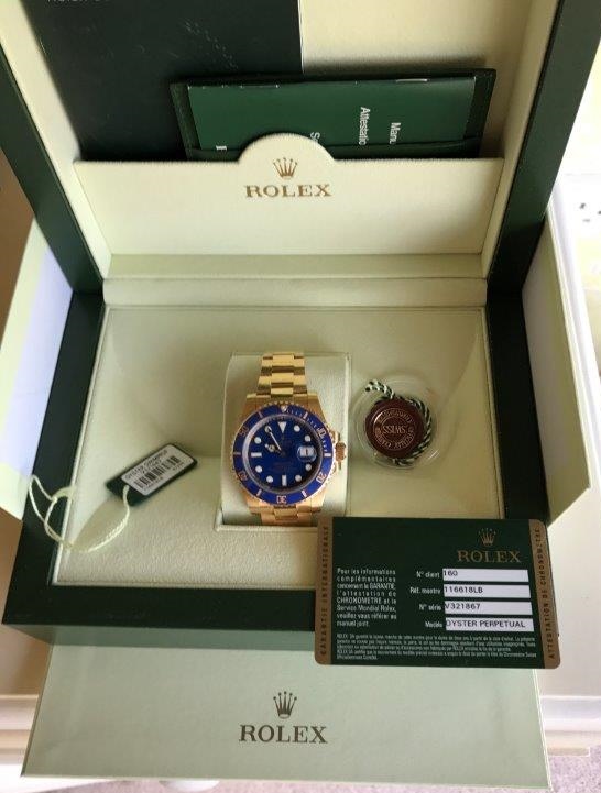 A 2009 18ct gold Rolex Oyster Perpetual Submariner wristwatch, complete with box and paperwork, - Image 4 of 4