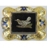 A delightful micro mosaic brooch, centra