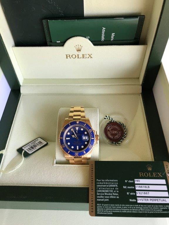A 2009 18ct gold Rolex Oyster Perpetual Submariner wristwatch, complete with box and paperwork, - Image 2 of 4